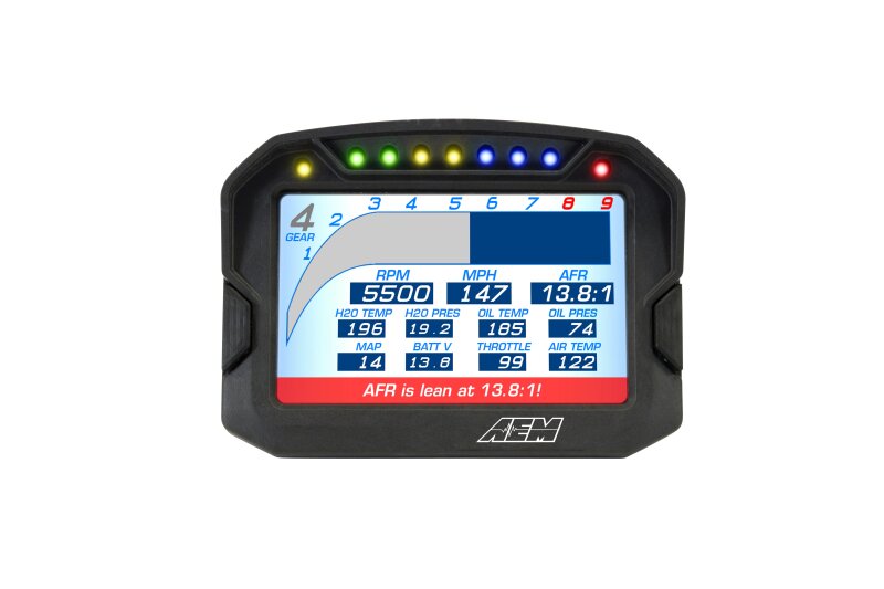 AEM CD-5G Carbon Digital Dash Display w/ Interal 10Hz GPS & Antenna 30-5602