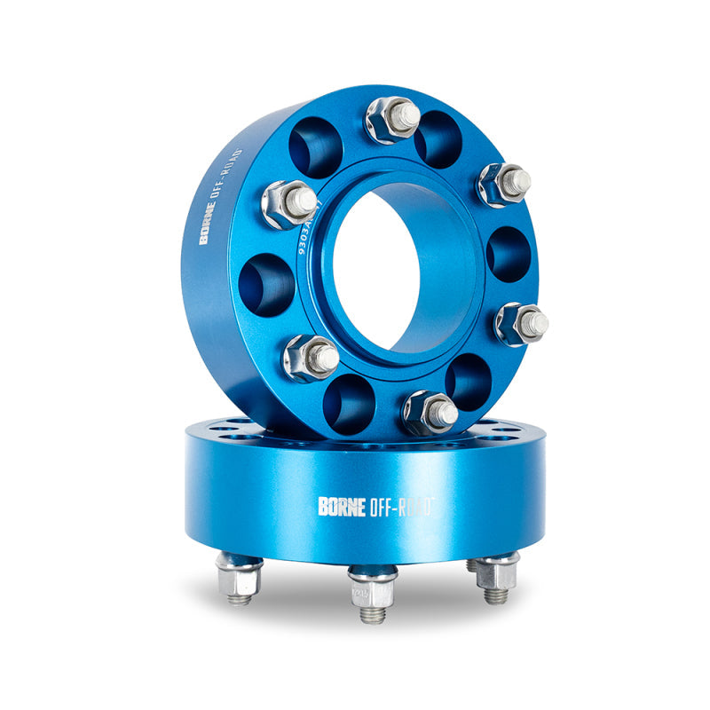 Borne Off-Road Wheel Spacers - 6x139.7 - 93.1 - 35mm - M12 - Blue BNWS-001-350BL