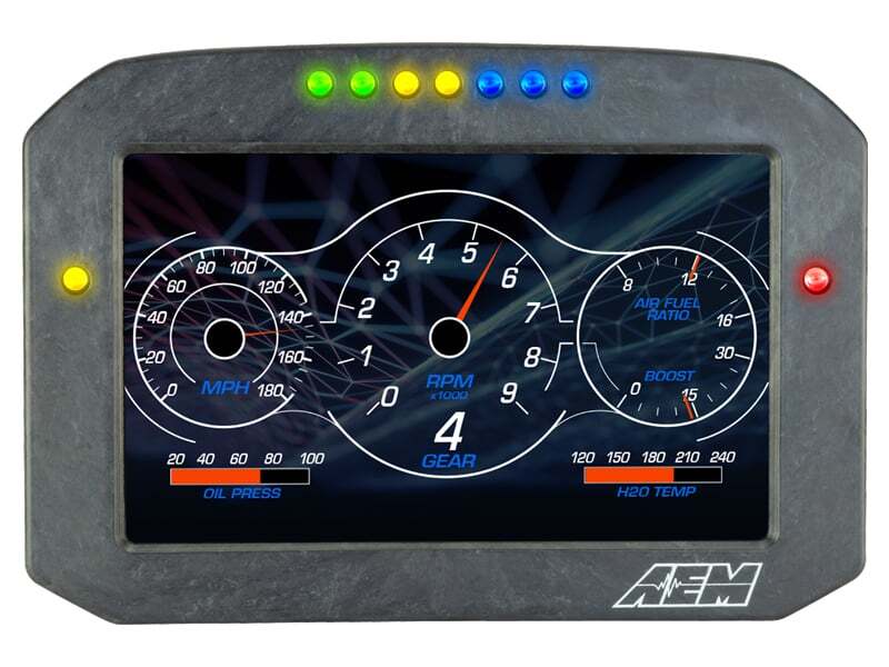 AEM CD-7LG Carbon Logging Flush Digital Dash Display w/ Internal 20Hz GPS & Antenna 30-5703F