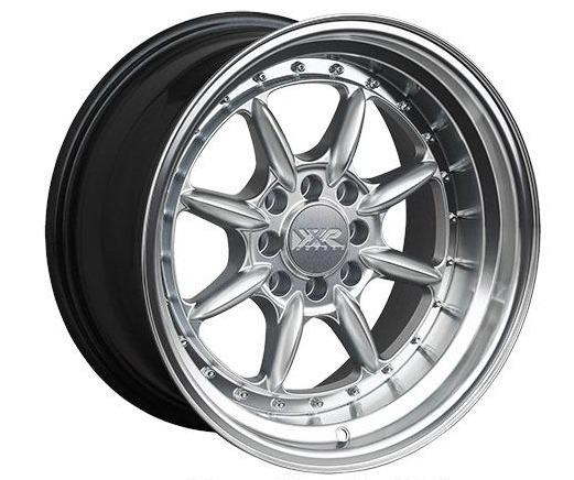 XXR 002.5 Wheel Hyper Silver / Machined Lip 16x8 +20 4x100,4x114.3