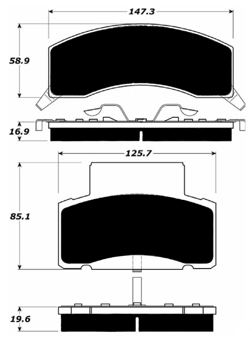 Porterfield Brake Pads for 1990 GMC K3500 4WD DRW