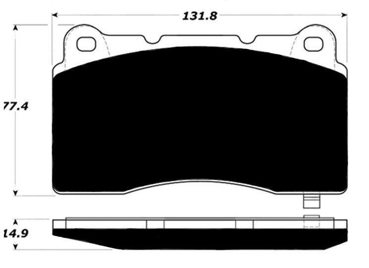 Porterfield Brake Pads for 2017 BUICK REGAL w/Brembo Front Calipers