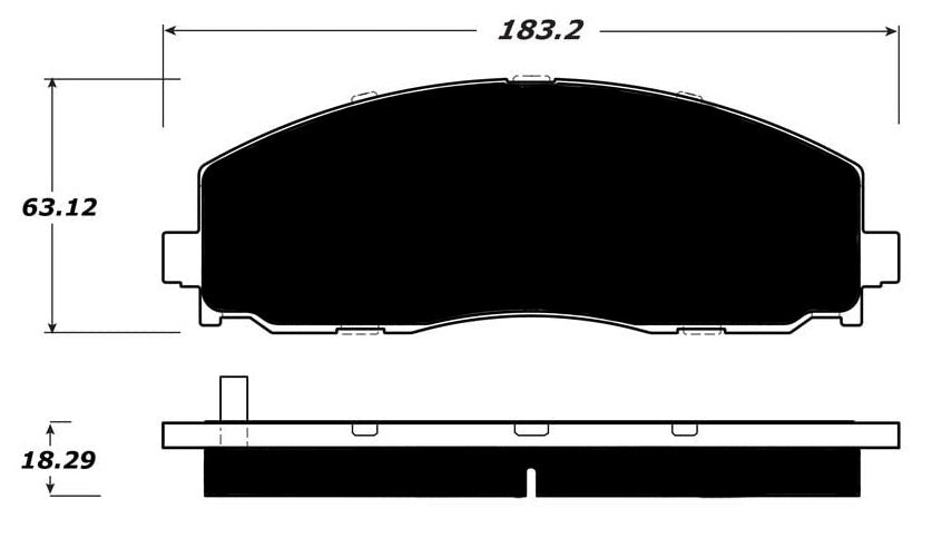 Porterfield Brake Pads for 2011 DODGE JOURNEY 330mm Front or 328mm Rear Discs