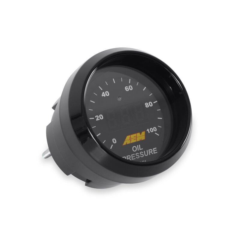 AEM Electronics 52mm Digital Oil Pressure Gauge 0-100 PSI (view 2)