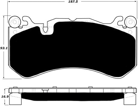 Porterfield Brake Pads for 2009 MERCEDES-BENZ SL600 - 2 Pad Front Caliper R230 Model