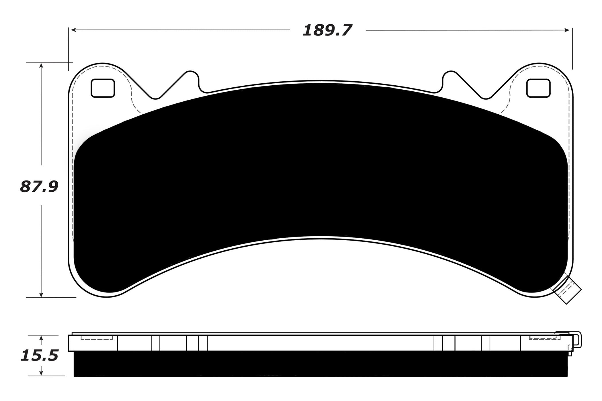 Porterfield Brake Pads for 2015 GMC Yukon Denali 2WD w/6 Piston BBK