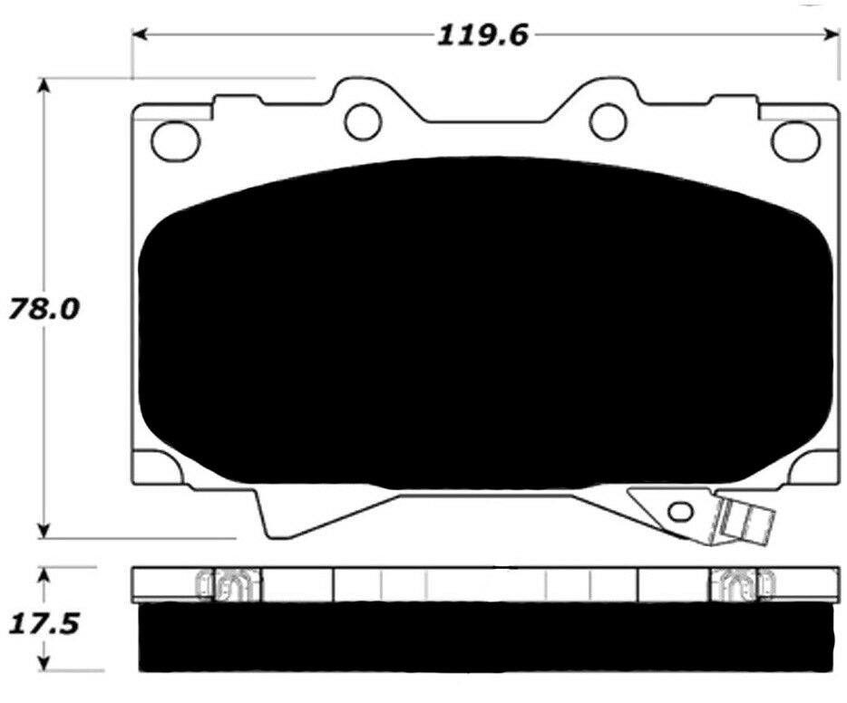 Porterfield Brake Pads for 2000 TOYOTA LANDCRUISER