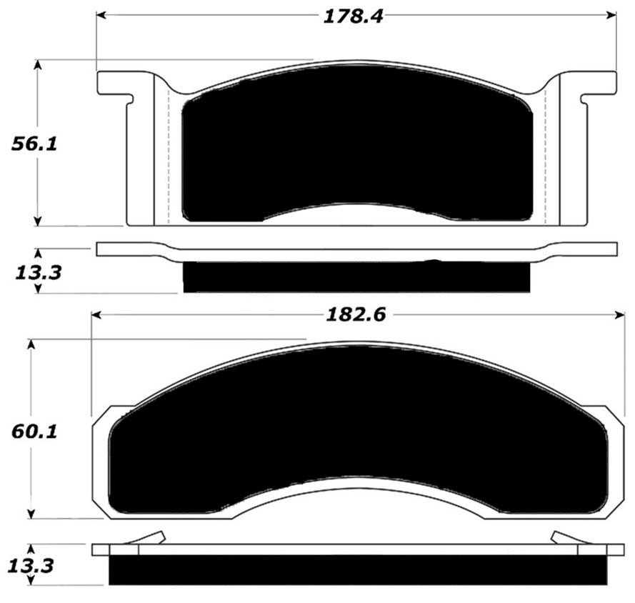 Porterfield Brake Pads for 1969 FORD MUSTANG 429 V8 w/Front Discs