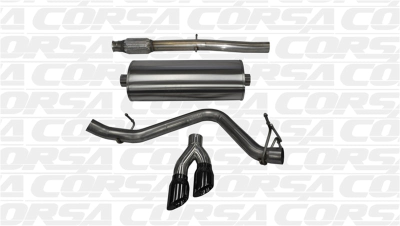 Corsa Performance 14 GMC Sierra/Chevy Silv 1500 Crew Cab/Short Bed 5.3L V8 Black Sport (view 1)