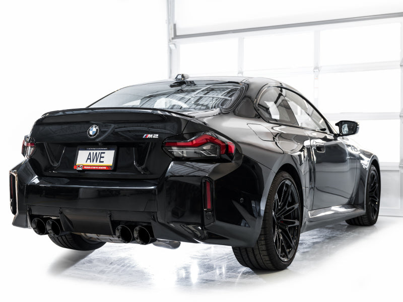 AWE Tuning 23-24 BMW G87 M2 Track Edition Exhaust - Diamond Black Tips 3020-43487
