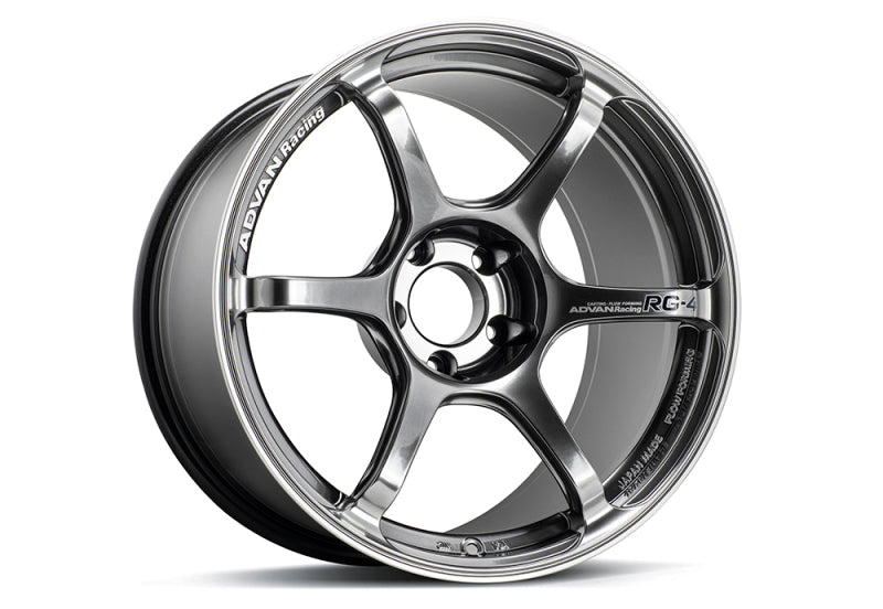 Advan RG-4 18x8.5 +44 5-100 Racing Hyper Black & Ring Wheel YA48H44DHBR