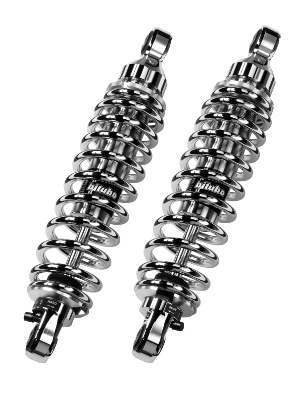 Bitubo Suspension Bitubo WME0 Twinshocks Adjustable: Spring Preload, Rebound, Length 326mm, Chrome Edition K0099WME03