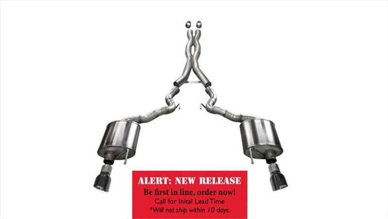 Corsa Performance 15-16 Ford Mustang GT Convertible 5.0L V8 Black Xtreme Dual Rear Exit