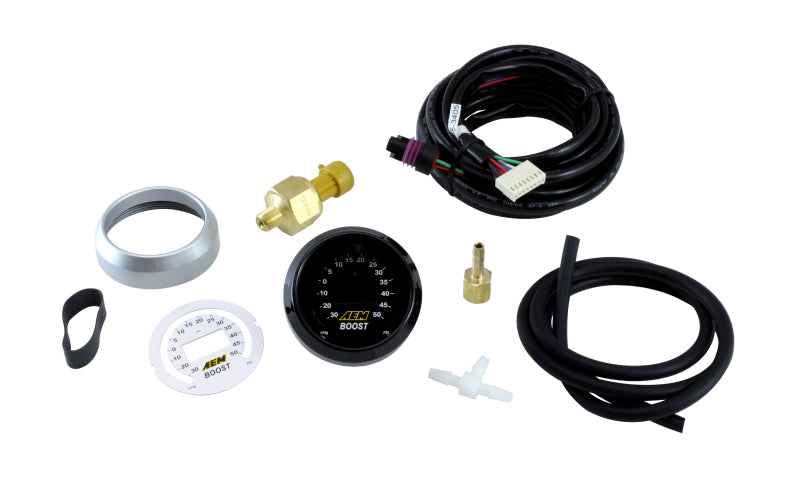 AEM Electronics 52mm Digital Boost Gauge 50 PSI (view 1)