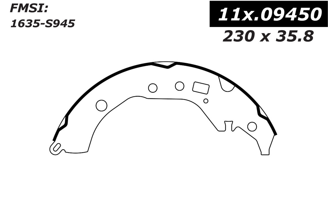 Porterfield Brake Shoes for 2018 TOYOTA COROLLA Sedan(Rear Drum)