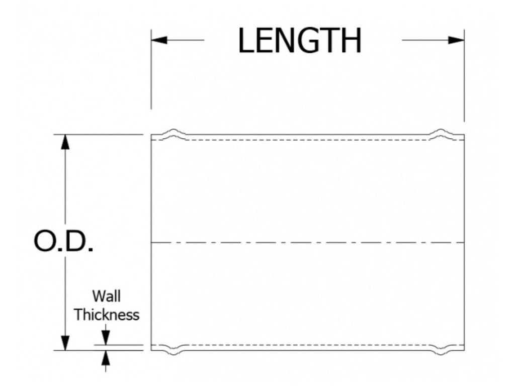 HPS Performance Products HPS 6061 Aluminum Joiner Tube Piping Hose Connector with Bead Roll (view 2)