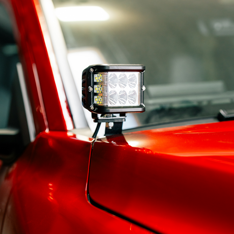 Cali Raised LED Cali Raised 2024+ Toyota Tacoma Ditch Light Bracket Kit - 2 3X2 18W Amber Led Pods/Toyota Oem SQ St CR4044