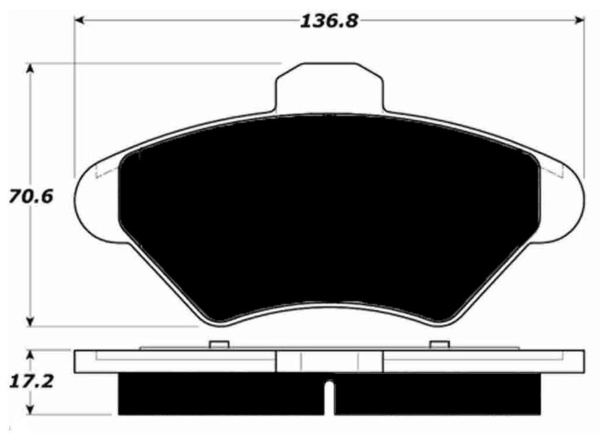 Porterfield Brake Pads for 1997 MERCURY COUGAR w/Rear Drums