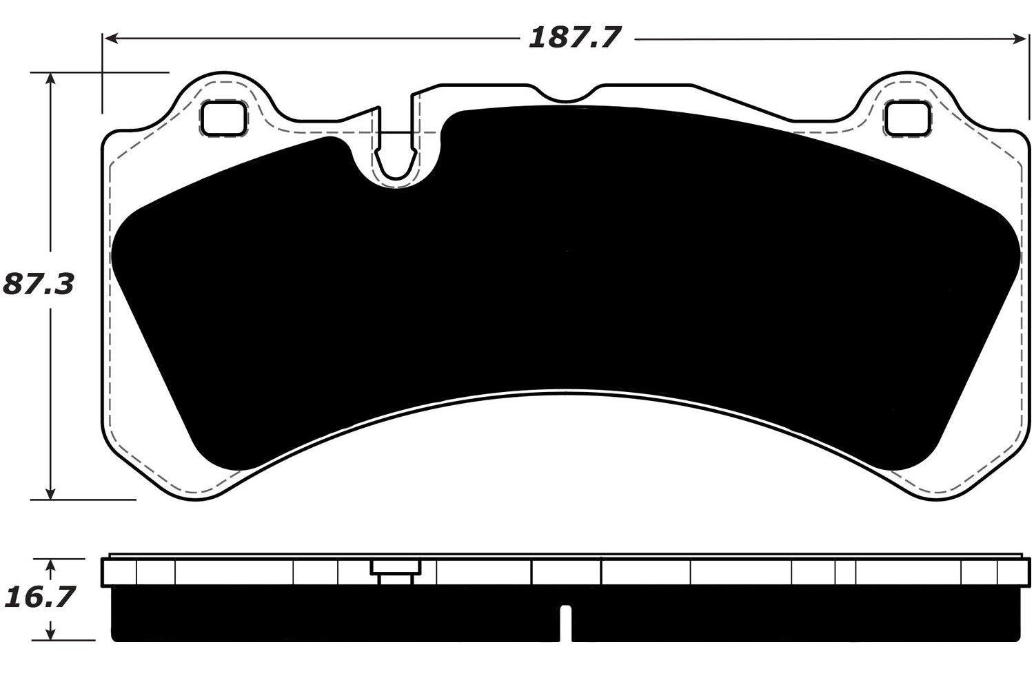 Porterfield Brake Pads for 2016 VOLVO S60 370.5mm Front Discs
