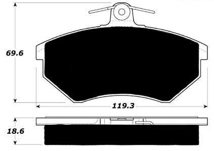 Porterfield Brake Pads for 1989 AUDI 90