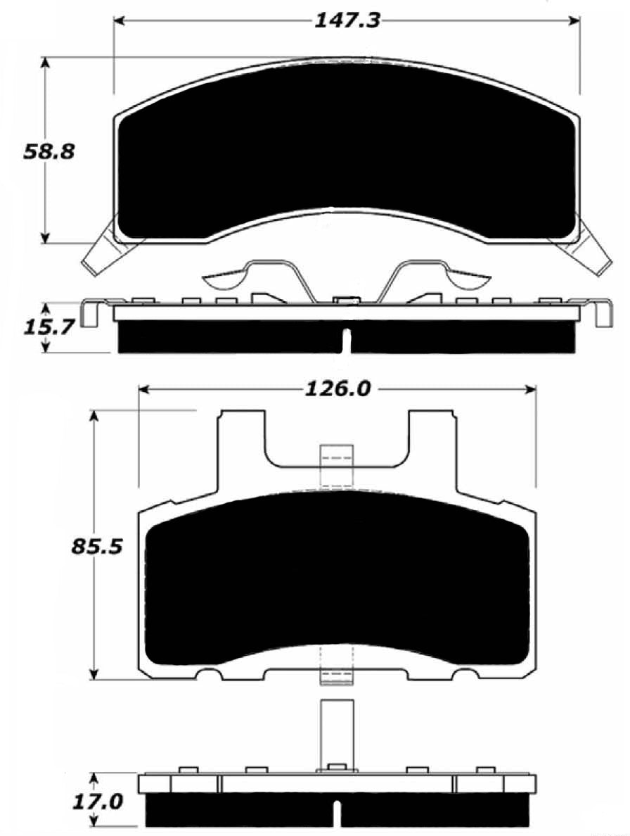 Porterfield Brake Pads for 1998 GMC YUKON 2WD 11" R/Shoe w/Perf. Pkg
