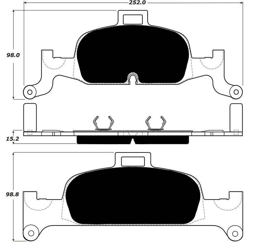 Porterfield Brake Pads for 2016 AUDI A4 Quattro - 300mm Rear Disc
