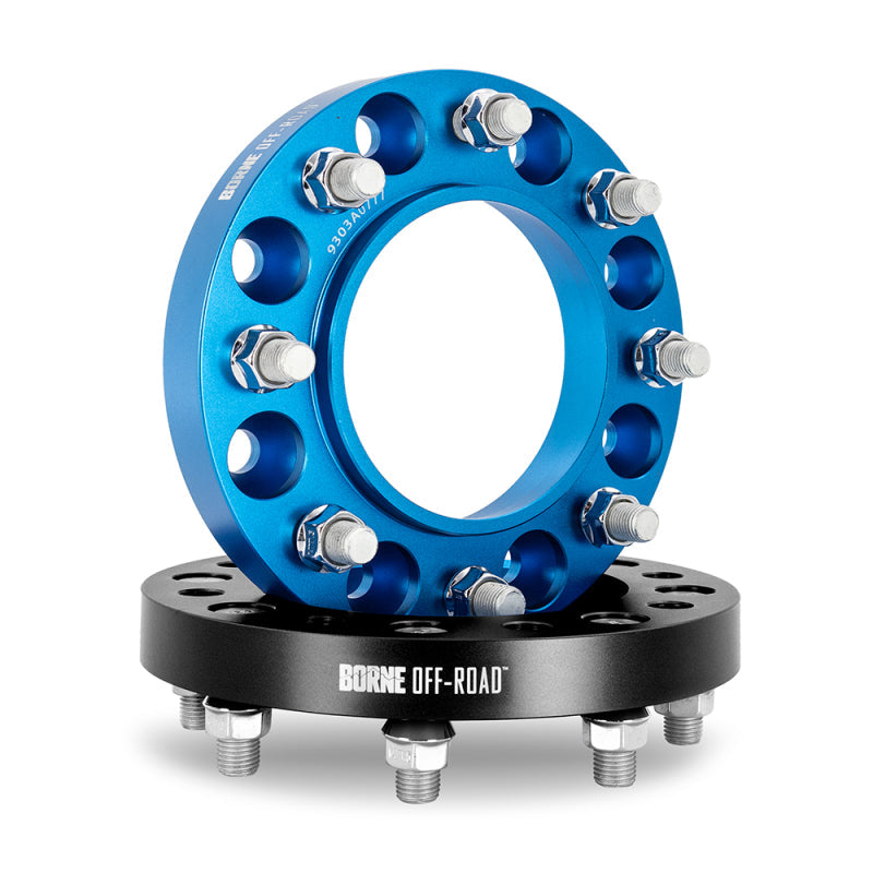 Borne Off-Road Wheel Spacers 8X165.1 121.3 25 M14 Blu BNWS-006-250BL