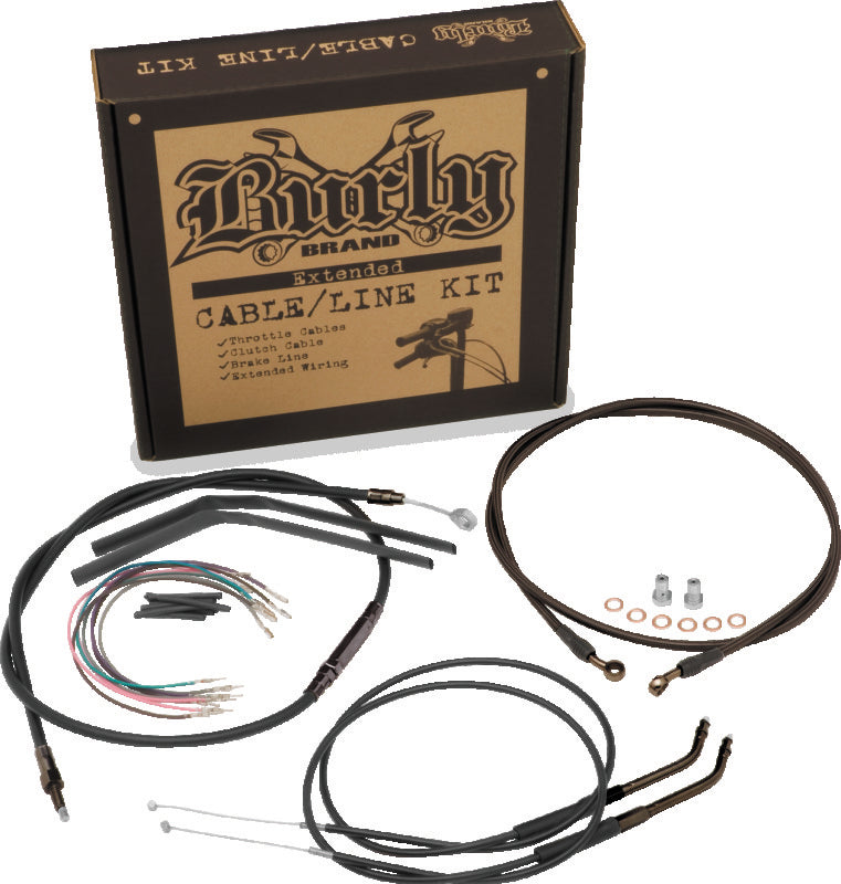Burly Brand T-Bar Control Kit 14in - Black B30-1148