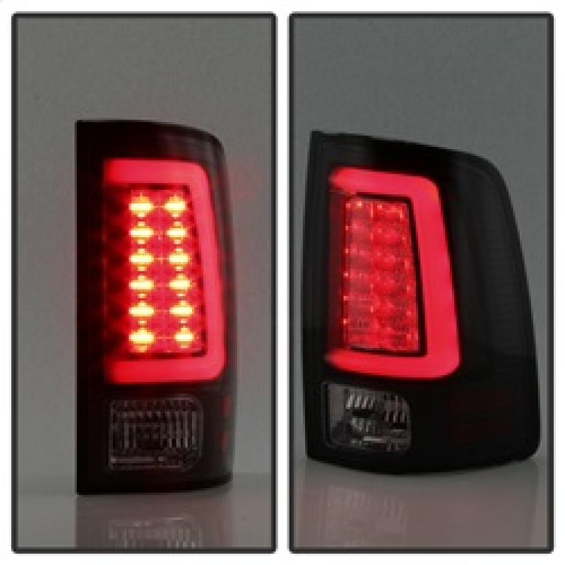 Spyder 13-14 Dodge Ram 1500 Light Bar LED Tail Lights - Black Smoke ALT-YD-DRAM13V2-LED-BSM 5084064
