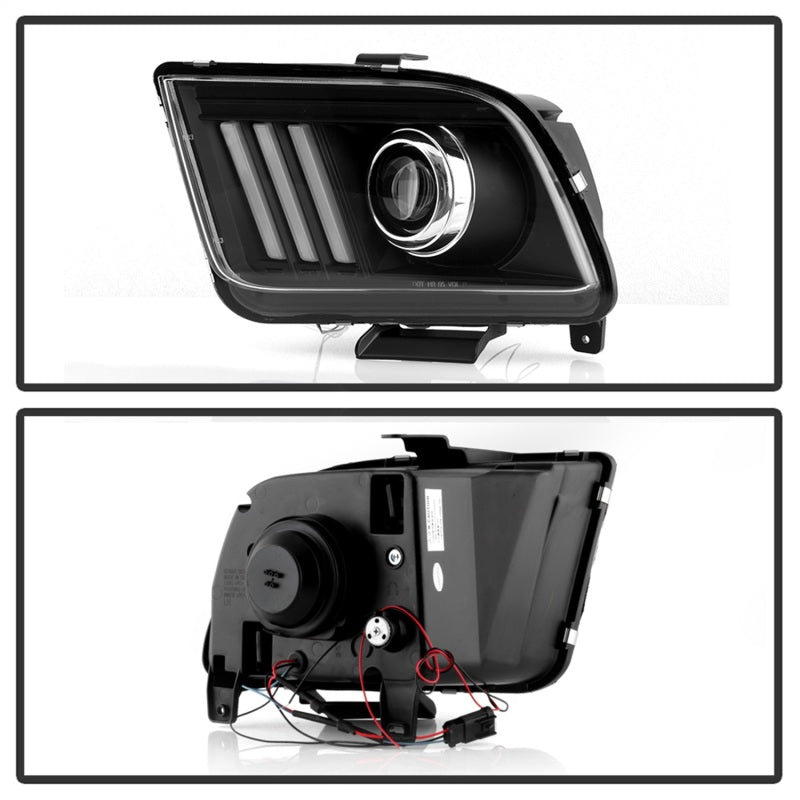 Spyder Ford Mustang 05-08 V2 High-Power LED Headlights - Black PRO-YD-FM05AP-BK 5088192