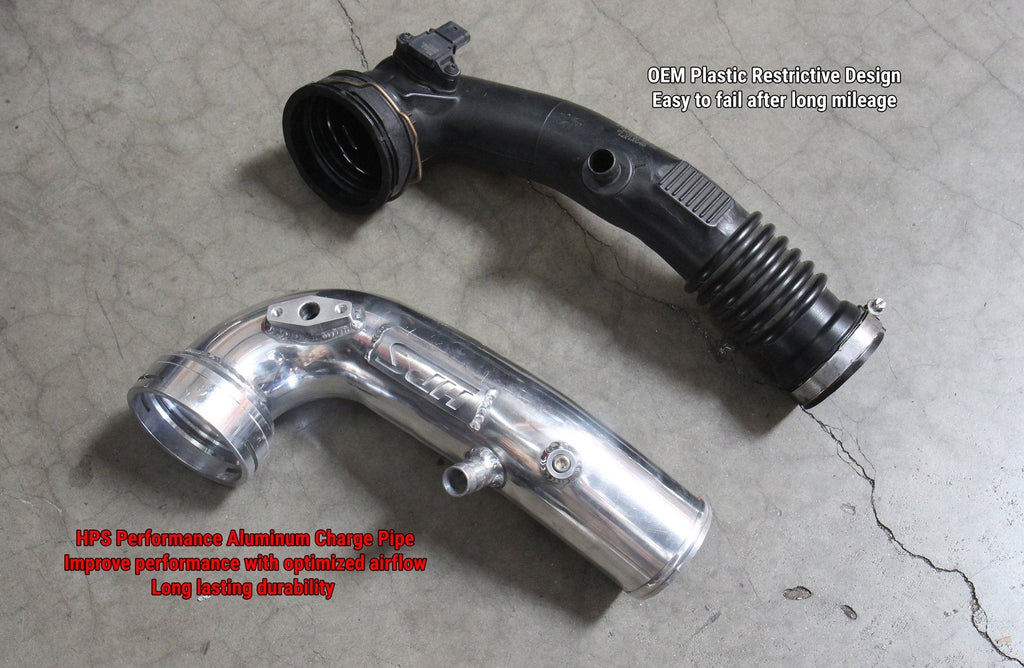 HPS Performance HPS Intercooler Cold Side Charge Pipe, BMW 2013-2015 ActiveHybrid 7 3.0L Turbo N55, 17-127