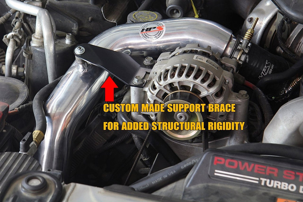 HPS Hot & Cold Side Charge Pipe with CAC Hose Intercooler Boots, 03-07 Ford F550 Superduty Powerstroke 6.0L Diesel Turbo