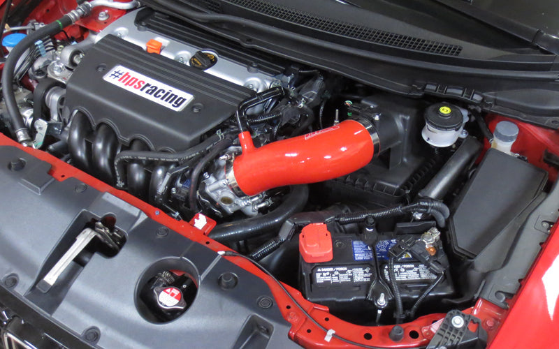 HPS Performance HPS Red Reinforced Silicone Post MAF Air Intake Hose Kit Acura 13-15 ILX (view 2)