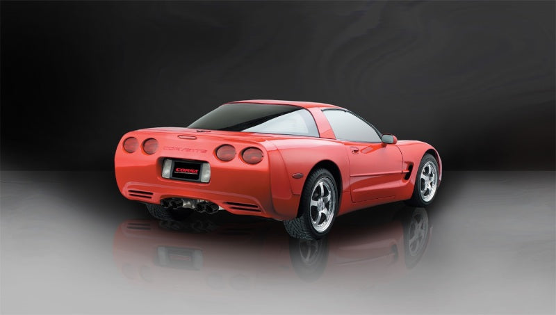 Corsa 97-04 Chevrolet Corvette C5 Z06 5.7L V8 Xtreme Axle-Back Exhaust w/ Black Tips 14132BLK