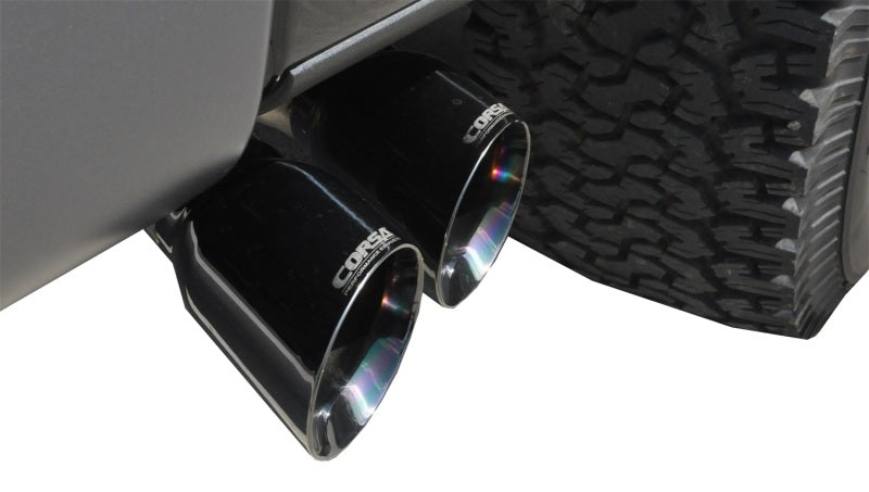Corsa Performance 11-14 Ford F-150 Raptor 6.2L V8 145in Wheelbase Black Xtreme Cat-Back (view 2)