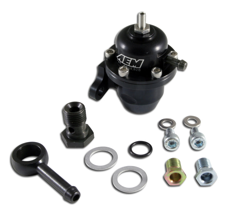 AEM Electronics Fuel Pressure Regulator Black Honda Acura (view 1)