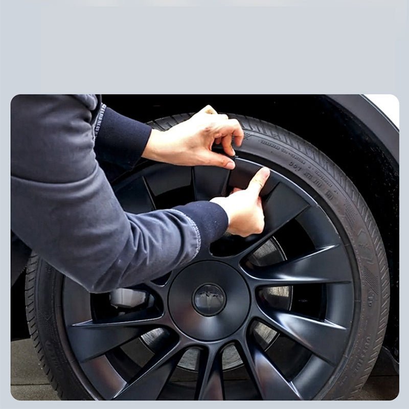 Split Hub Center Cap Covers for Model Y 20"/21" | 4-Piece Set | 5 Colors | Curb Rash Protection (view 4)