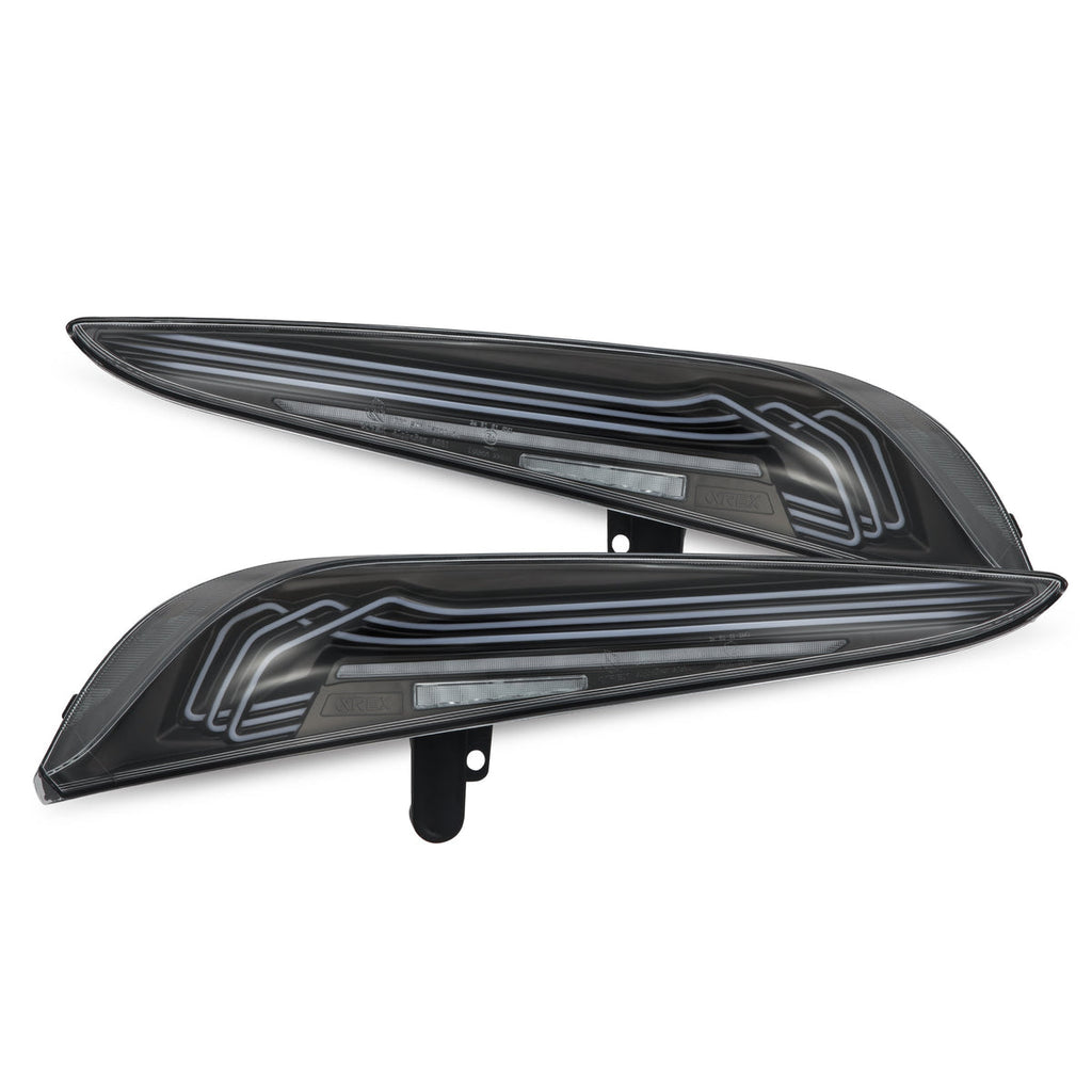 AlphaRex 20-26 Toyota Supra LUXX-Series Laser Style LED Tail Lights Black 609010