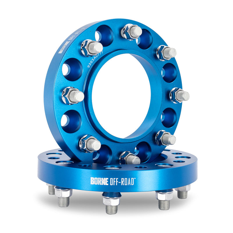 Borne Off-Road Wheel Spacers 8x165.1 116.7 25 M14 Blue BNWS-008-250BL