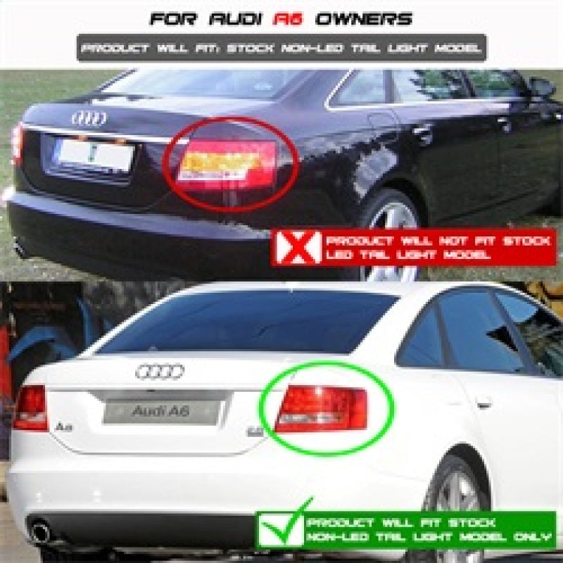 Spyder Audi A6 05-08 4Dr Sedan( not fit Quattro) Light Bar LED Tail Lights Blk ALT-YD-AA605-LBLED-BK 5079602
