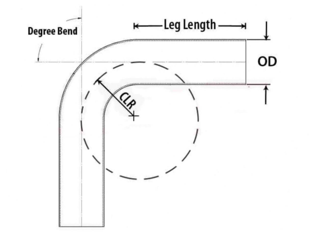 HPS Performance Products HPS 4" OD 60 Degree Bend 6061 Aluminum Elbow Pipe Tubing 16 Gauge w/ 5 1/2" CLR (view 2)