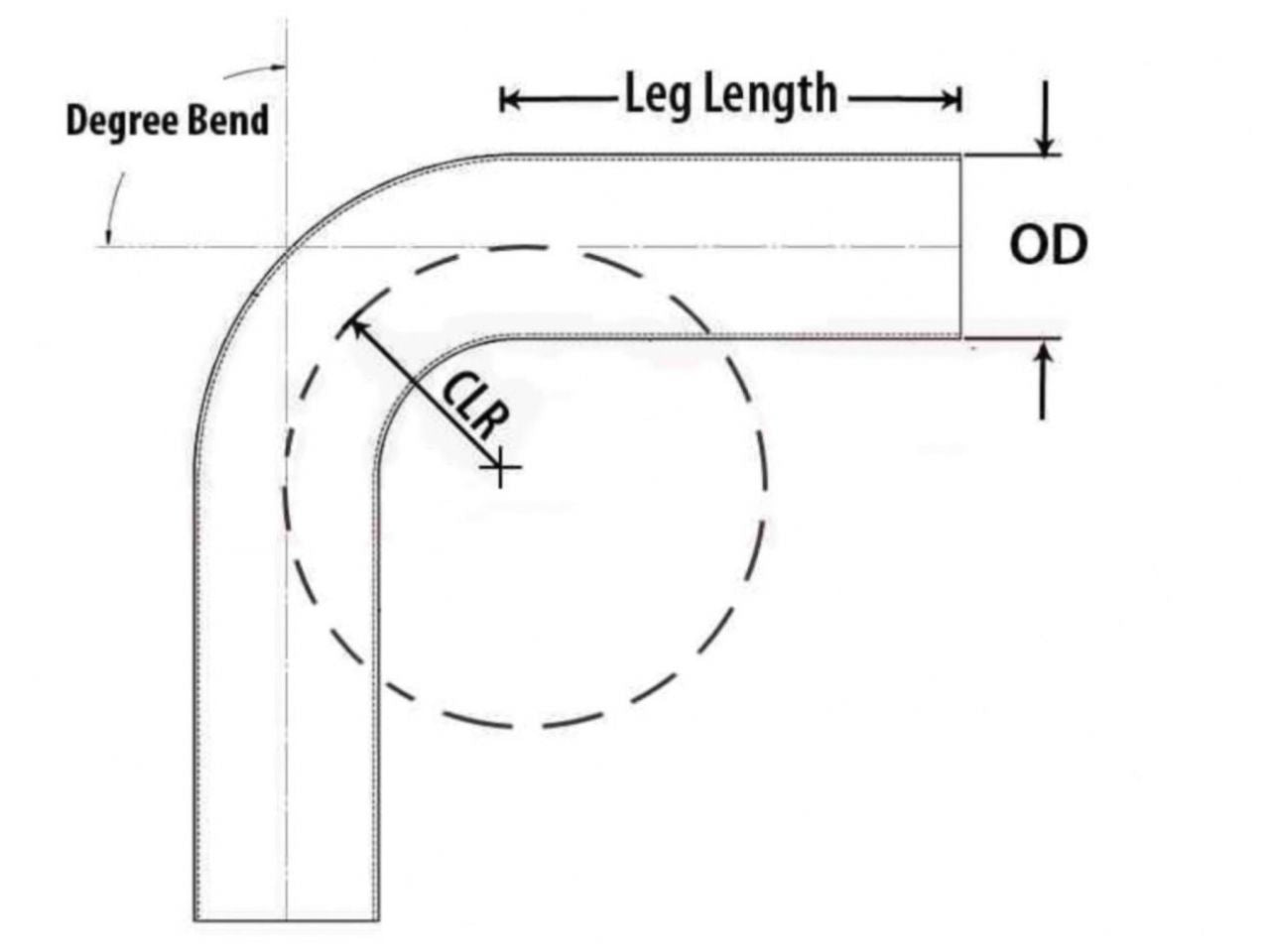 HPS Performance Products HPS 3-1/2" OD 70 Degree Bend 6061 Aluminum Elbow Pipe Tubing 16 Gauge w/ 3 1/2" CLR (view 2)