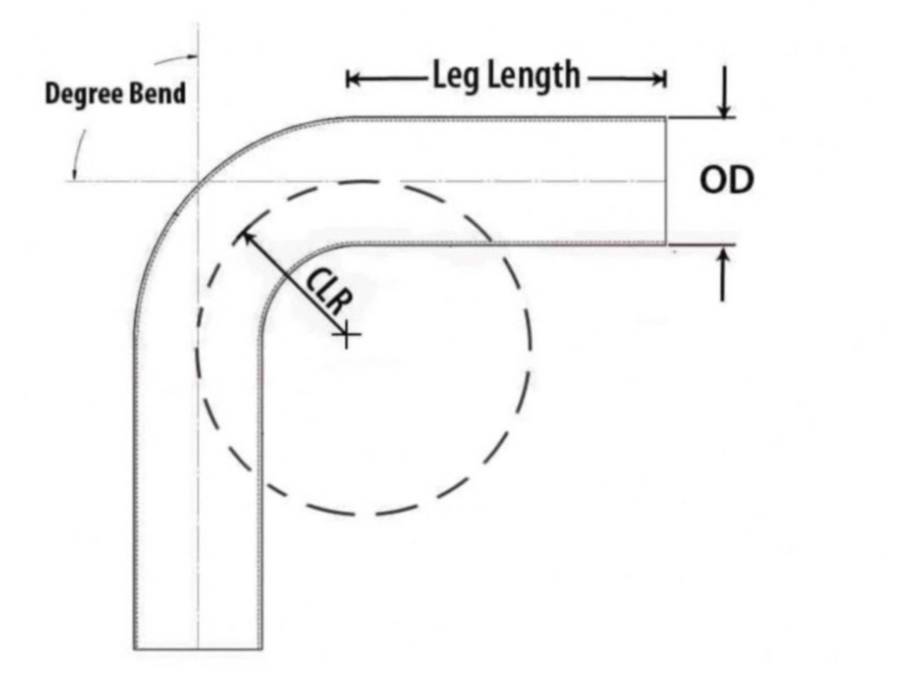 HPS Performance Products HPS 3-1/2" OD 70 Degree Bend 6061 Aluminum Elbow Pipe Tubing 16 Gauge w/ 5-5/8" CLR (view 2)