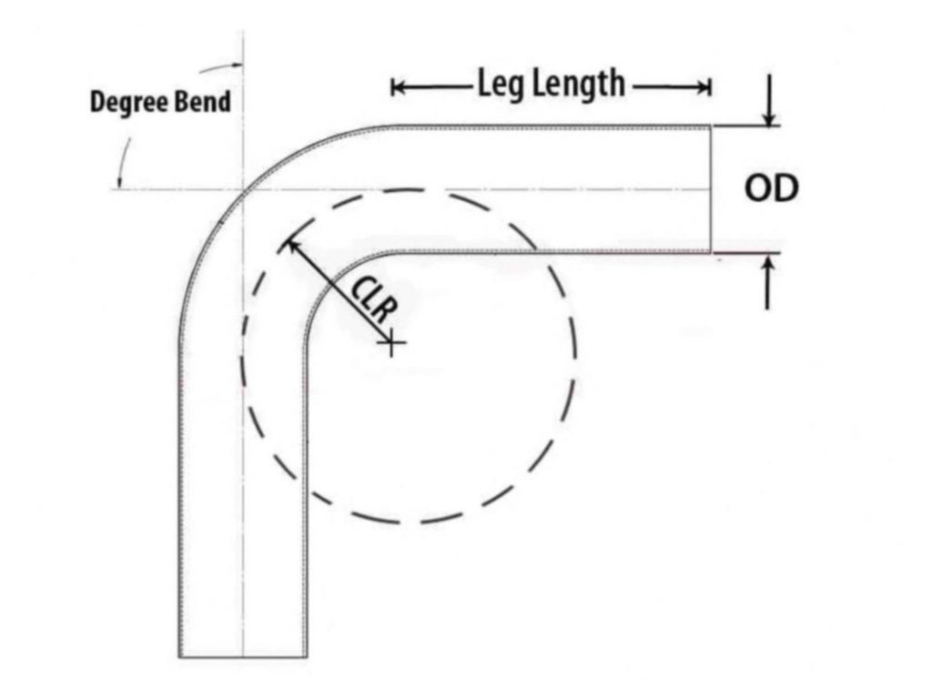 HPS Performance Products HPS 2-1/2" OD 100 Degree Bend 6061 Aluminum Elbow Pipe Tubing 16 Gauge w/ 2 1/2" CLR (view 2)