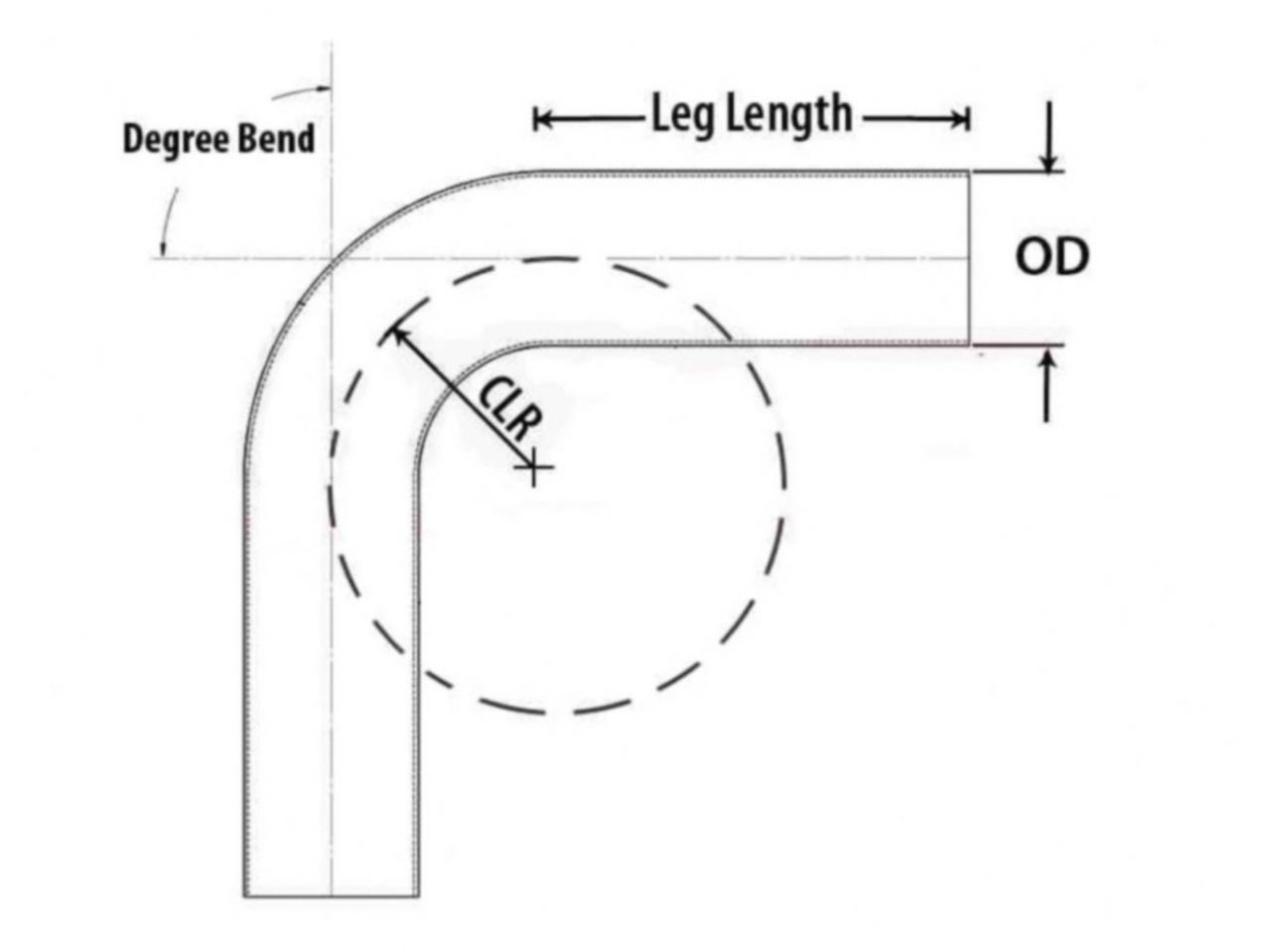 HPS Performance Products HPS 2-1/2" OD 100 Degree Bend 6061 Aluminum Elbow Pipe Tubing 16 Gauge w/ 2 1/2" CLR (view 2)
