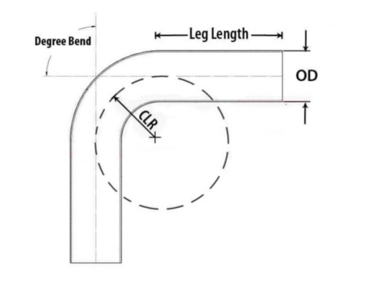 HPS Performance Products HPS 2" OD 100 Degree Bend 6061 Aluminum Elbow Pipe Tubing 16 Gauge w/ 3 1/8" CLR (view 2)