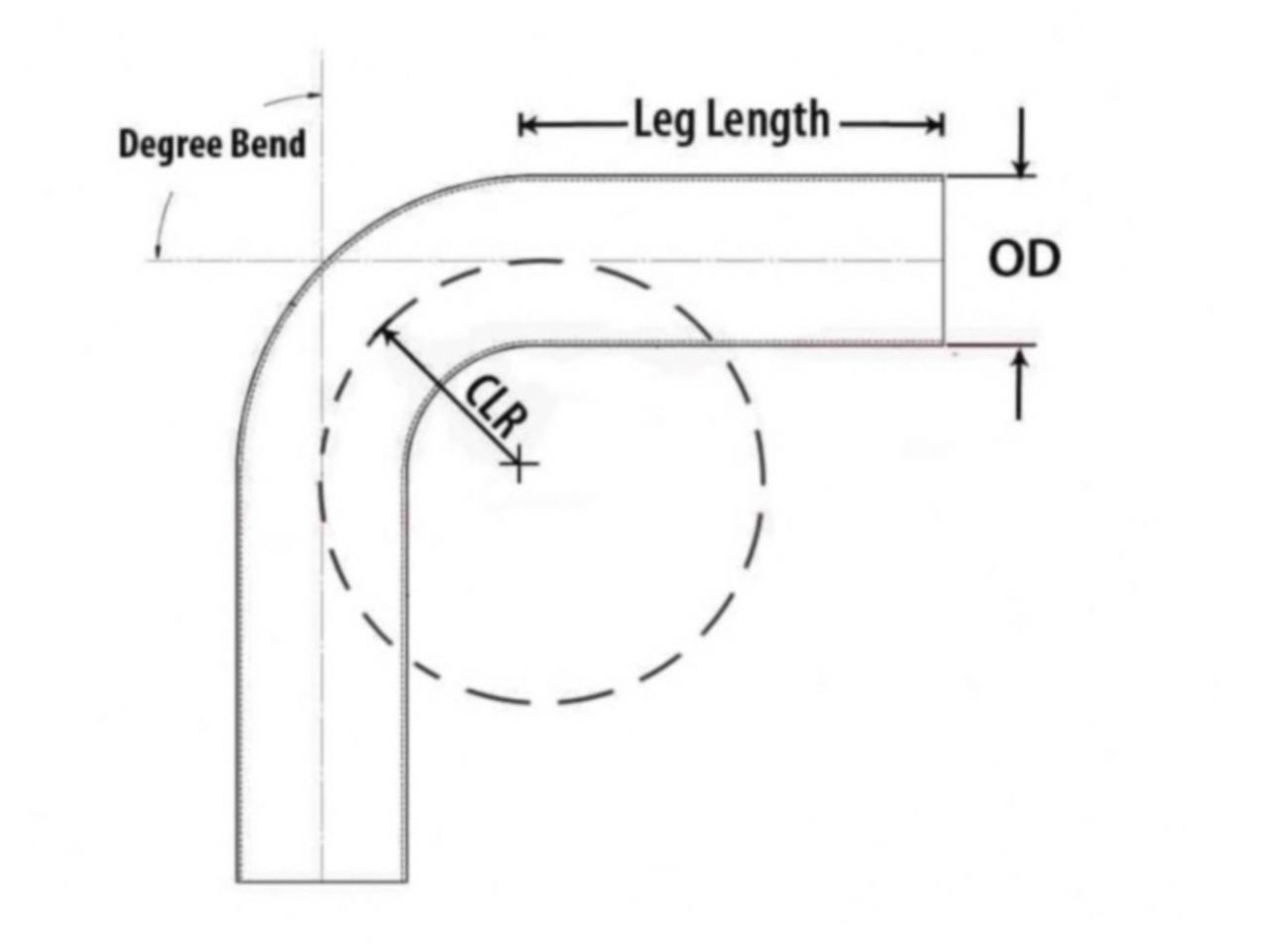 HPS Performance Products HPS 3-1/2" OD 15 Degree Bend 6061 Aluminum Elbow Pipe Tubing 16 Gauge w/ 5-5/8" CLR (view 2)