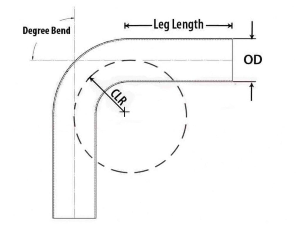 HPS Performance Products HPS 2-1/2" OD 35 Degree Bend 6061 Aluminum Elbow Pipe Tubing 16 Gauge w/ 2 1/2" CLR (view 2)