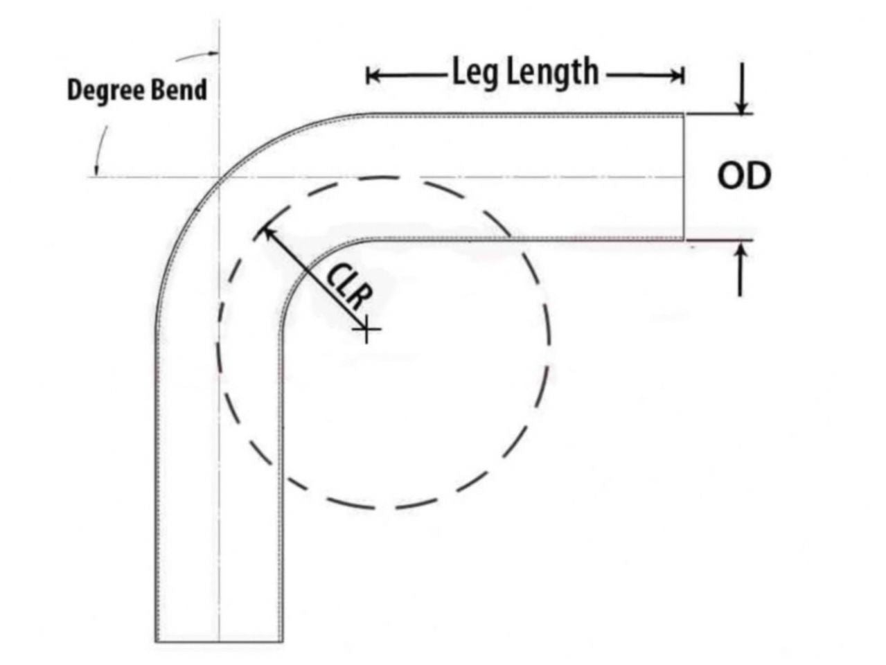 HPS Performance Products HPS 2-1/2" OD 35 Degree Bend 6061 Aluminum Elbow Pipe Tubing 16 Gauge w/ 2 1/2" CLR (view 2)
