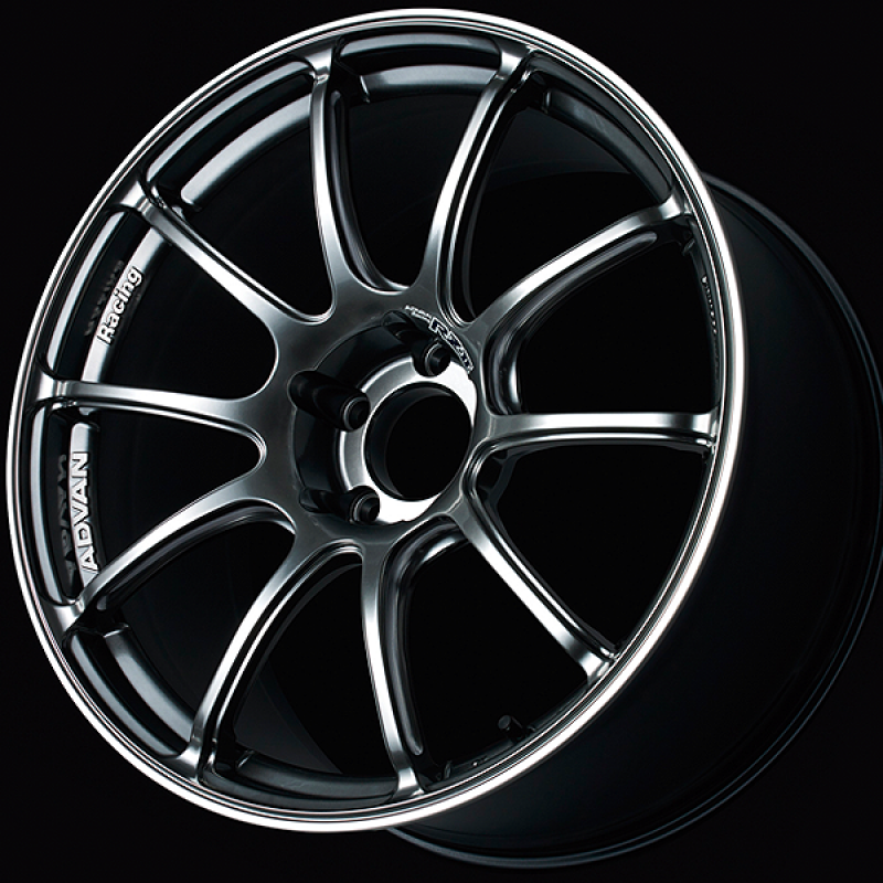 Advan RZII 17x7.5 / +35 Offset / 4x98 / 65mm Bore / Racing Hyper Black and Ring YAZ7F35SHB